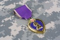 Purple Heart award on uniform
