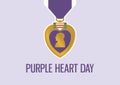 Purple Heart Day medal vector Royalty Free Stock Photo