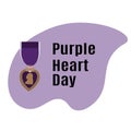 Purple Heart Day, schematic illustration of an award Royalty Free Stock Photo