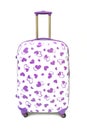 Purple heart luggage isolated