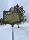 Purple Heart Memorial Highway plaque near Dignity Statue, Chamberlain, South Dakota