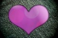 Purple heart shape for i love you text