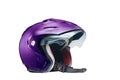 Purple Helmet. Motorcycle head protector