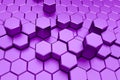 Purple hexagon pattern - honeycomb concept