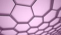 Purple hexagons cell