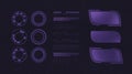 Purple HUD UI Graphic Elements Collection Futuristic Interface & Display Kit Royalty Free Stock Photo