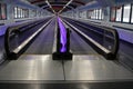 Purple illuminated travelator