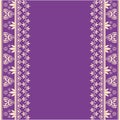 Purple Indian henna border design