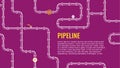 Purple Industrial Background With White Pipes For Water, Gas, Oil,