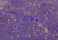 Purple industrial circuit board backdrop