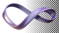 Infinity symbol icon, endless shape for limitless and design themes, purple png transparent image Generative AI Royalty Free Stock Photo