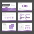 Purple Infographic elements icon presentation template flat design set for advertising marketing brochure flyer Royalty Free Stock Photo