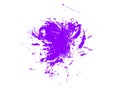Purple ink watercolor paint splatter splash grunge background blot abstract texture splat art spray Royalty Free Stock Photo