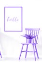 Purple interior design concept Royalty Free Stock Photo