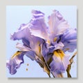 Purple Iris: A Joyful Celebration Of Nature In Digital Painting