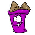 Purple joyful gift cartoon