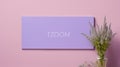 Lavender Viscose Sign Mockup With Purple Background