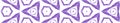 Purple kaleidoscope Seamless Border Scroll. Geomet