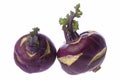 Purple Kohlrabies Isolated Royalty Free Stock Photo