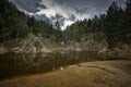 Purple Lake, Poland Royalty Free Stock Photo