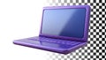 Purple laptop, notebook computer, portable PC, and tech device png transparent image Generative AI Royalty Free Stock Photo