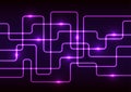 Purple laser random line digital neon light dark presentation background