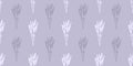 Purple lavender seamless pattern. Elegant lavender wallpaper design. Botanical flowers texture Royalty Free Stock Photo