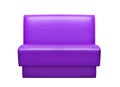 Purple leather sofa isolated on white background Royalty Free Stock Photo