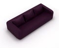 Purple Leather Sofa