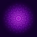 Purple light mandala. Abstract vector ornament