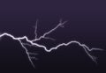 Purple lightning branched out in the sky Royalty Free Stock Photo