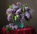 Purple lilac, garden bouquet of flowering branches