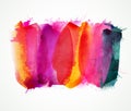 Purple, lilac, magenta and pink watercolor stains. Bright color element for abstract artistic background.