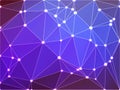 Purple lilac pink geometric background with mesh and lights