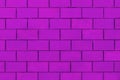 Purple lilac violet color paint on brick blocks urban design wall texture pattern background architecture stone abstract Royalty Free Stock Photo
