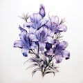 Realistic Purple Lily Drawing With Fantasy Elements