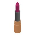 Purple lipstick icon, isometric style