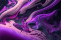 Purple liquid abstract background. AI Generative color mix painting