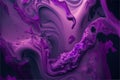 Purple liquid abstract background. AI Generative color mix painting