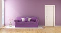 Purple living room Royalty Free Stock Photo