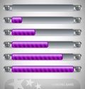 Purple Loading Bars with stripes