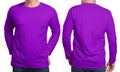 Purple Long Sleeved Shirt Design Template