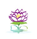 Purple lotus flower logo