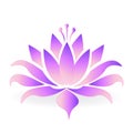 Purple lotus flower logo