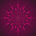 Purple Lotus Flower mandala, seventh chakra Sahasrara logo template. Crown chakra symbol, sacral sign meditation, yoga luxury