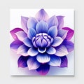 Purple Lotus Flower Wall Art - Abstract And Minimalistic Pop Art Design Royalty Free Stock Photo