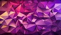 Purple Lowpoly Geomtric Triangle Textured Background | Generative AI