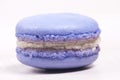 Purple macaroon cookie isolated