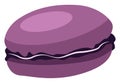 Purple macaroon, illustration, vector