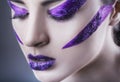 Purple makeup Royalty Free Stock Photo